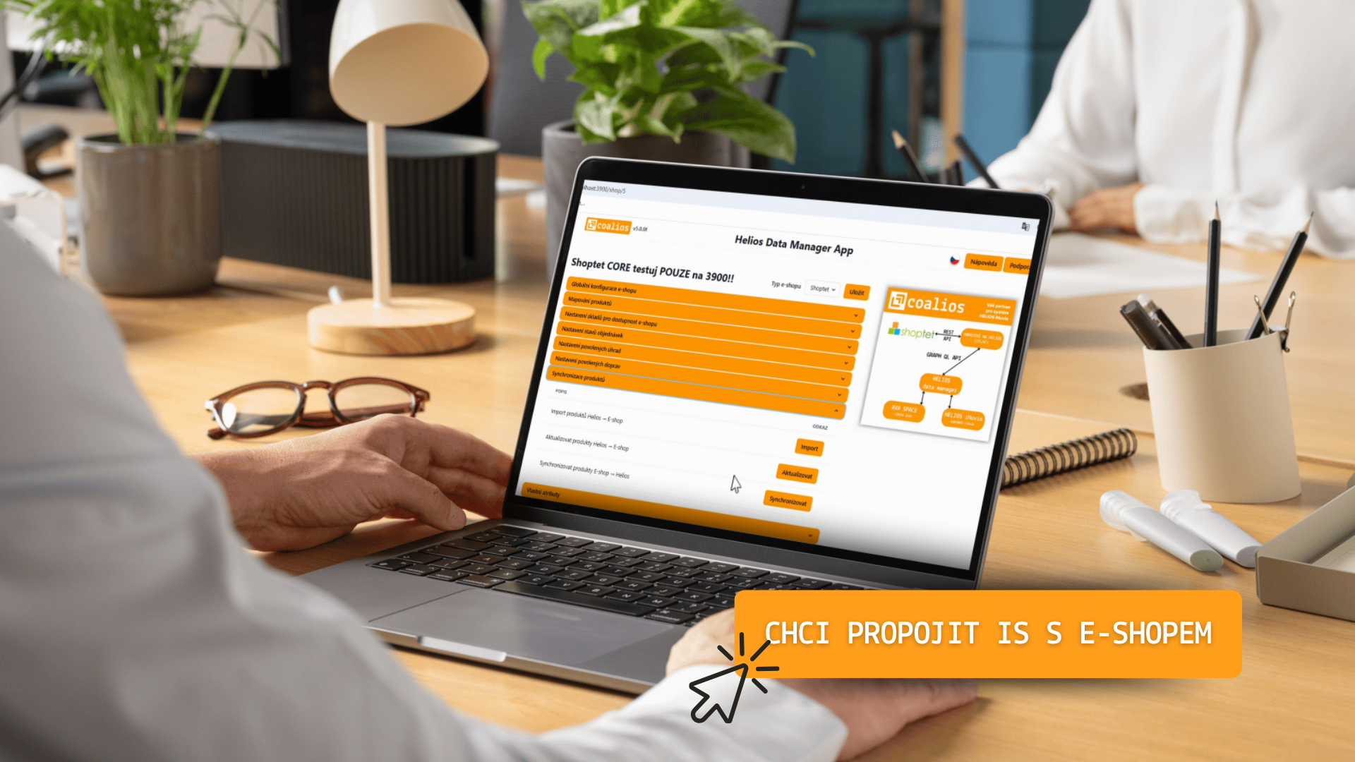 Okrádá vás správa skladových zásob o desítky hodin měsíčně? Řešíte neustálý nesoulad mezi informacemi uvedenými na e-shopu a v ERP systému? Skoncujte s tím jednou provždy – pomocí coalshop konektoru svůj online obchod snadno a rychle propojíte s jakýmkoliv podnikovým informačním systémem (např. Helios Inuvio a Helios Easy) a zautomatizuje tak desítky rutinních procesů.