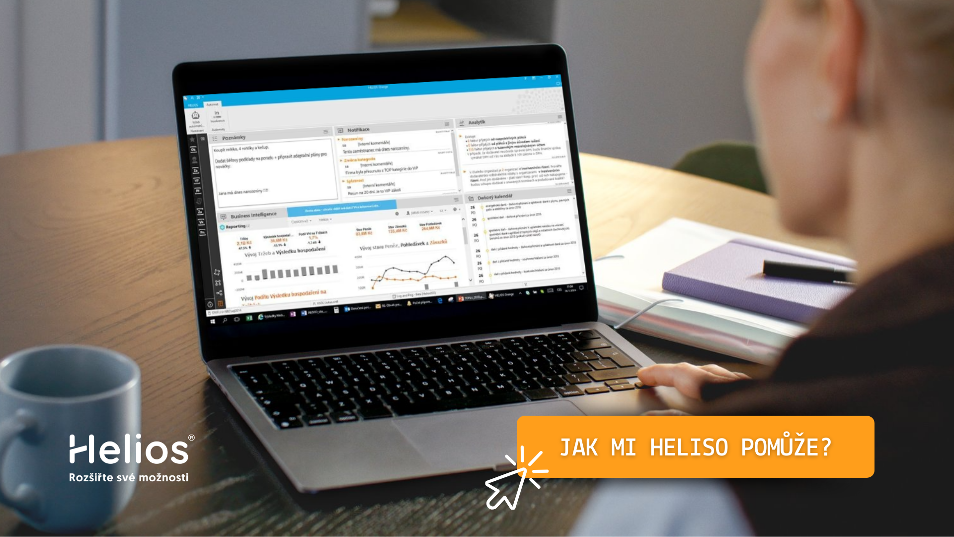 Možná i vy podnikání opíráte o excelové tabulky, manuální evidence nebo zastaralý účetní software. Nebylo by lepší firmu řídit bez starostí z jednoho místa? Pomůže vám s tím komplexní ERP systém Helios Inuvio pro malé a střední podniky. Rádi vám ho dodáme i implementujeme.

Minimalizujete riziko chyb, zrychlíte práci svých zaměstnanců nebo zjednodušíte veškeré firemní procesy.